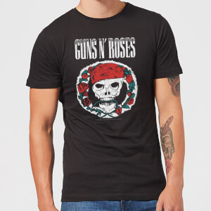 Guns N Roses Circle Skull Men's T-Shirt - Black