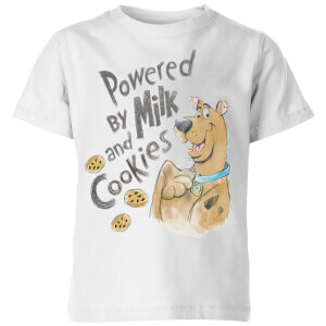 Scooby Doo Powered By Milk And Cookies Kids' T-Shirt - White