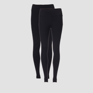 Myprotein Power Classic and Mesh Leggings 2 Pack - Black/Black