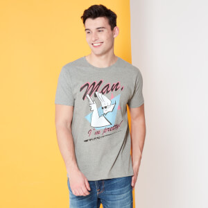 Cartoon Network Spin Off T-Shirt Johnny Bravo Qu'est ce que je suis beau - Gris