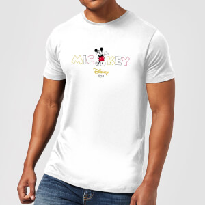 Disney Mickey Mouse Disney Wording Men's T-Shirt - White