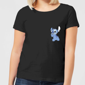 Disney Stitch Backside Damen T-Shirt - Schwarz