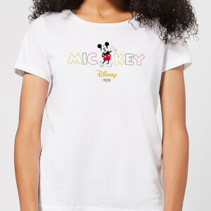 Disney Mickey Mouse Disney Wording Women's T-Shirt - White