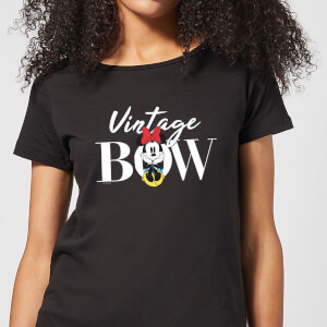 Disney Minnie Mouse Vintage Bow Women's T-Shirt - Black