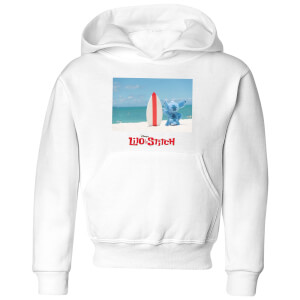 Felpa con cappuccio Disney Lilo And Stitch Surf Beach - Bianco - Bambini