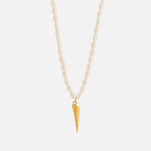 Anni Lu Women's Turret Shell & Pearl Necklace - White/Gold