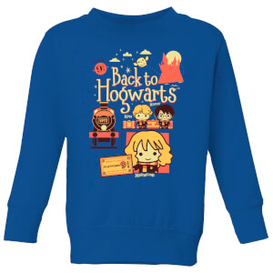 Harry Potter Kids Back To Hogwarts Kids' Sweatshirt - Royal Blue