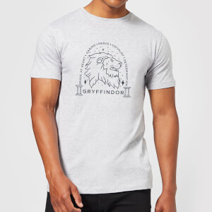 Harry Potter Gryffindor Linework Men's T-Shirt - Grey