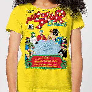 Justice League All Star Comics Cover Women's T-Shirt - Yellow