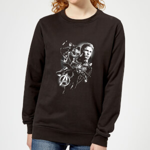 Avengers Endgame Mono Heroes Women's Sweatshirt - Black