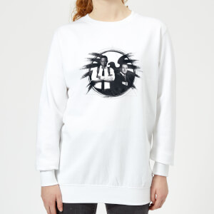 Captain Marvel Fury And Coulson S.H.I.E.L.D. Women's Sweatshirt - White