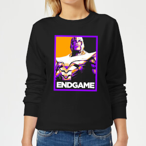 Avengers Endgame Thanos Poster Women's Sweatshirt - Black