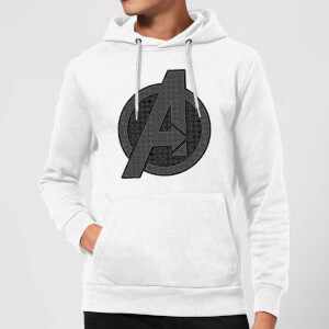 Avengers Endgame Iconic Logo Hoodie - White