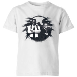 Captain Marvel Fury And Coulson S.H.I.E.L.D. Kids' T-Shirt - White