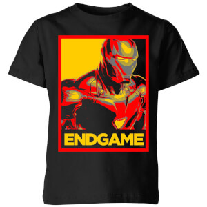 Avengers Endgame Iron Man Poster Kids' T-Shirt - Black