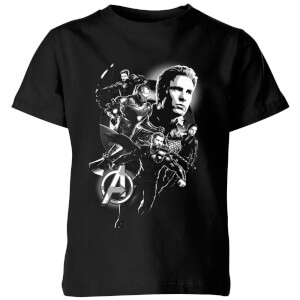 Avengers Endgame Mono Heroes Kids' T-Shirt - Black
