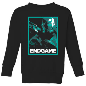 Avengers Endgame War Machine Poster Kids' Sweatshirt - Black