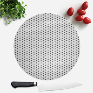 Black Polka Dot Round Chopping Board