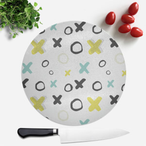 XO Pattern Round Chopping Board
