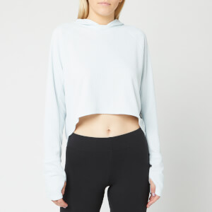 adidas Women's Adapt Cropped Hoodie - Blue