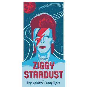 David Bowie - 'Ziggy Stardust' 12 x 24 Inches Limited Edition Screenprint by Brian Miller (GITD Variant)
