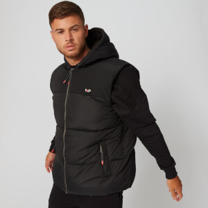 MP Fabric Mix Puffer Gilet - Black