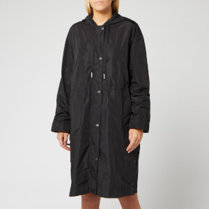 KENZO Women's Light Nylon Hooded Mac - Black
