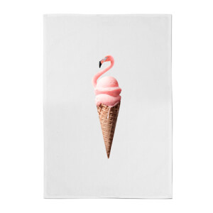 Flamingo Ice Cream Cotton Tea Towel