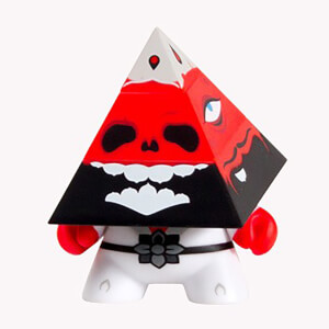 Kidrobot Pyramidun Dunny Red Edition 3 Inch Figure by Andrew Bell