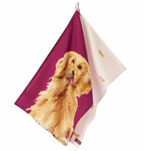 Joules Golden Dog Set of 2 Tea Towels