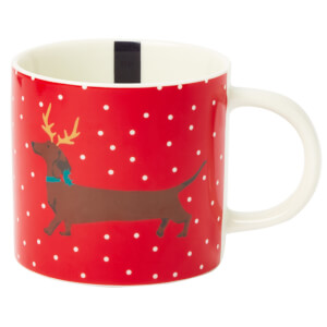 Joules Christmas Dogs Mug - Red