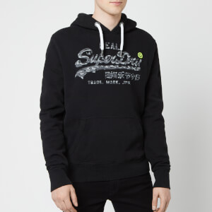 Superdry Men's Vintage Logo Camo Hoody - Black