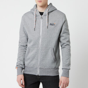 Superdry Men's Orange Label Zip Hoody - Vintage Grey Feeder Stripe