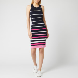 Superdry Women's Stripe Midi Dress - Navy Pink Stripe