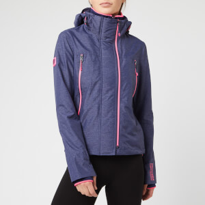 Superdry Women's Tech Velocity SD-Windcheater Jacket - New Navy Marl/Fluro Pink