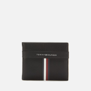 Tommy Hilfiger Men's Corporate Leather Mini Credit Card Wallet - Black