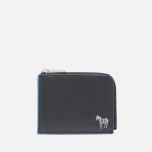 PS Paul Smith Men's Zebra Patch Corner Zip Wallet - Black