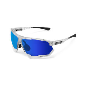 Scicon Aerocomfort Sunglasses SCN-XT Photochromic Blue Mirror Lens - Frozen Matt Frame