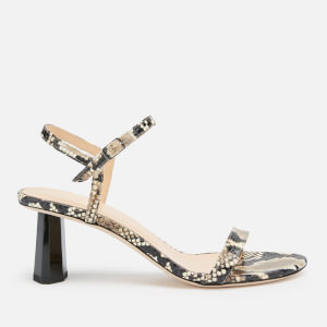 by FAR Women's Magnolia Snake Print Leather Barely There Heeled Sandals - Snake