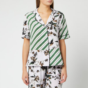 Diane von Furstenberg Women's Iman Shirt - Caribean Floral Lavender Fog