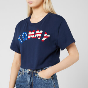 Tommy Jeans Women's Tommy US Flag T-Shirt - Black Iris