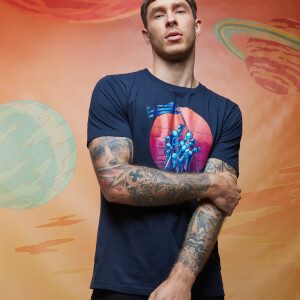 Camiseta Rick y Morty Get Schwifty Hámsteres en el Culo - Azul marino