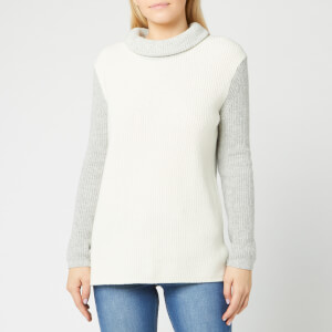 Barbour Women's Dipton Roll Collar Jumper - Cloud/Grey Marl