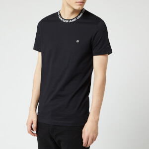 Calvin Klein Jeans Men's Logo Neck Rib T-Shirt - CK Black