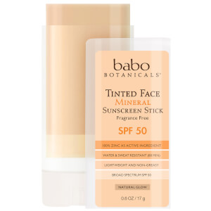 Babo Botanicals SPF50 Tinted Face Mineral Fragrance Free Sunscreen Stick 0.6oz