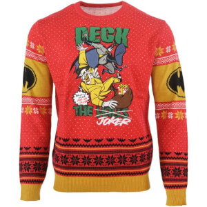 Batman Deck The Halls Kintted Christmas Jumper