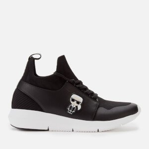 Karl Lagerfeld Women's Vitesse Iconic Mix Knitted Runner Style Trainers - Black