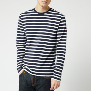 Armor Lux Men's Marinière Round Neck Top - Navire/Blanc