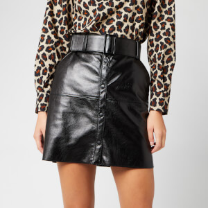 MSGM Women's Mini Button Up Skirt - Black