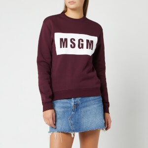 MSGM Women's Logo Sweatshirt - Burgundy